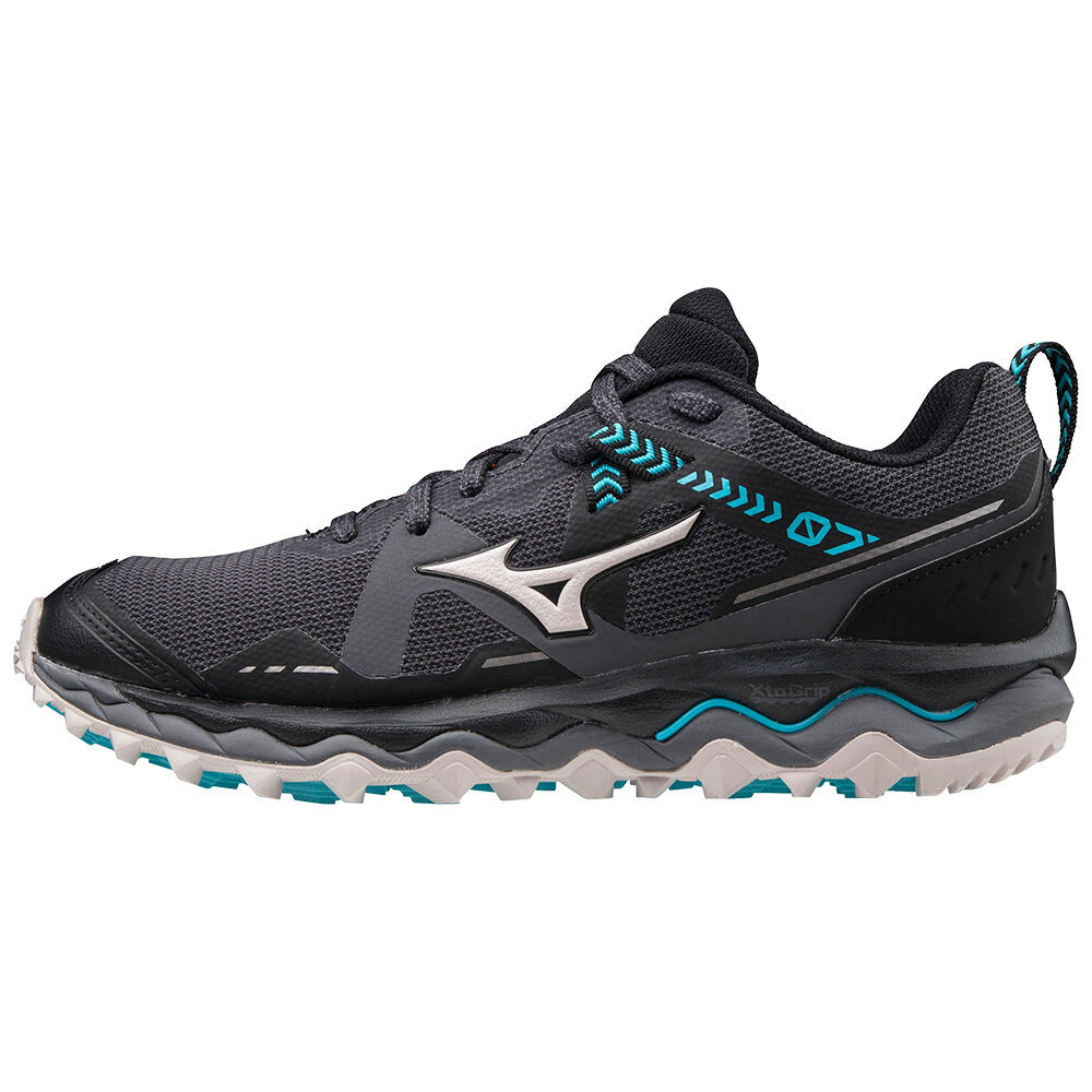 Zapatillas Trail Running Mizuno Wave Mujin 7 Mujer Negras/Gris/Azules Baratas DKYN-31760